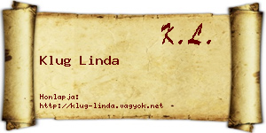 Klug Linda névjegykártya